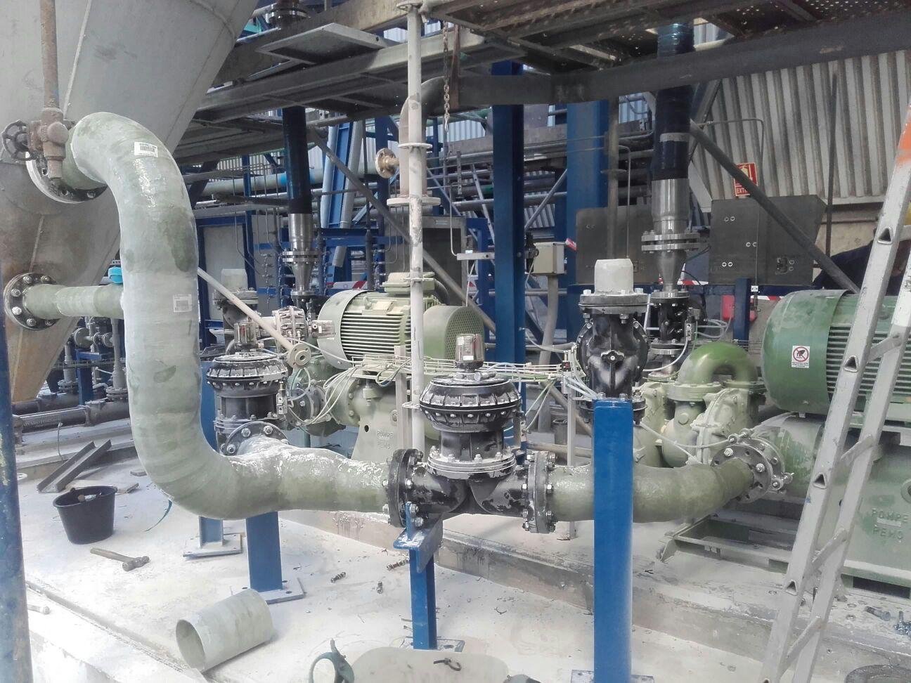 Industrial — Montaje de conjuntos con bridas y derivaciones